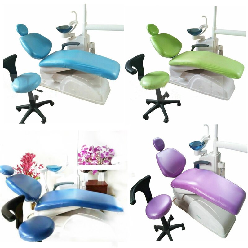10Set Dental Unit Chair Cover Seat Sleeves Chair Parts Waterproof Protective Protector Sleeves PU Lether